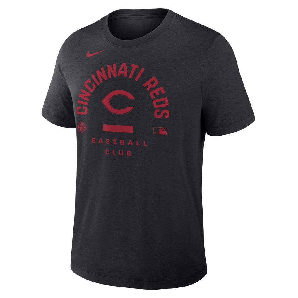 Cincinnati Reds Nike Authentic Collection Early Work Tri-Blend Dri-FIT T-Shirt - Black